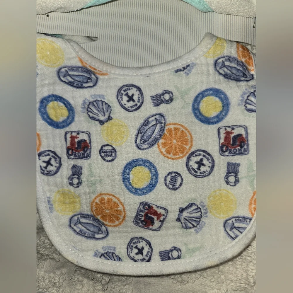 La Dolce Vita By Chickpea 3 Pack Bibs Soft Absorbant Snap Closure